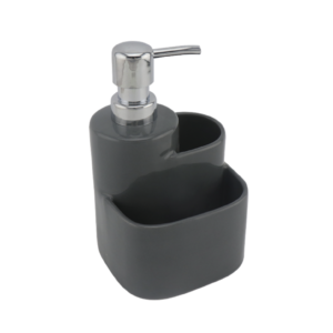 Dozownik płynu ceramiczny szary ABBY 330 ml