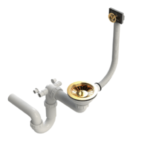 Syfon zlewozmywakowy 1 komorowy manualny 3,5 " ZŁOTY