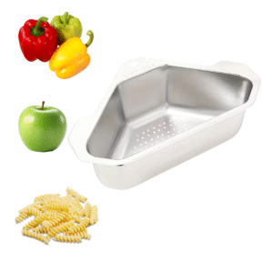 Koszyk narożny cedzak do zlewu stal nierdzewna